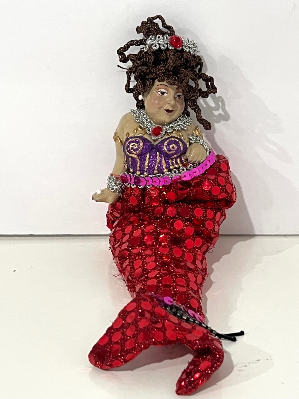 KATHERINE'S COLLECTION WAYNE KLESKI MERMAID SEQUIN DOLL 12"